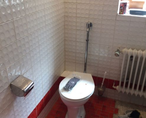 Altes Badezimmer wird komplett saniert